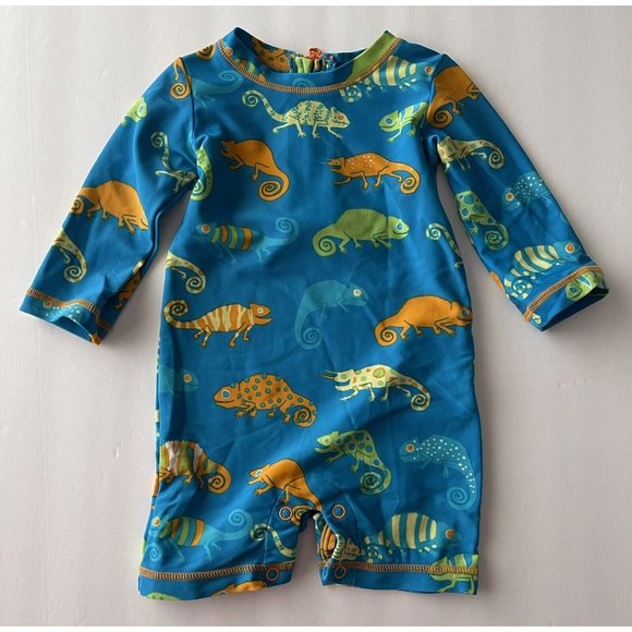 Hatley Swim Hatley Rash Guard Baby Boys 36m Chameleons Blue Swim